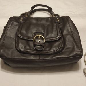 Coach handbag in chocolate brown.  In good condition.